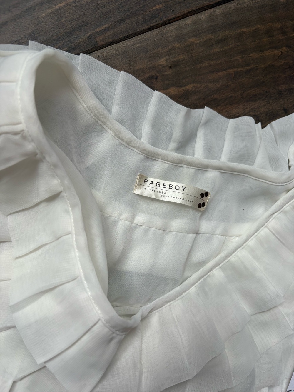 White Ruffle Layered Dress - Picture 2 of 5